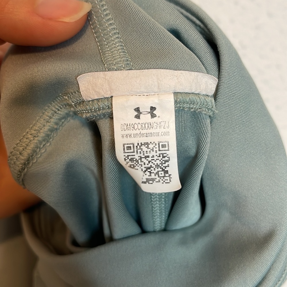 Under Armour Biker Shorts Sage Green Size Medium - Picture 6 of 6